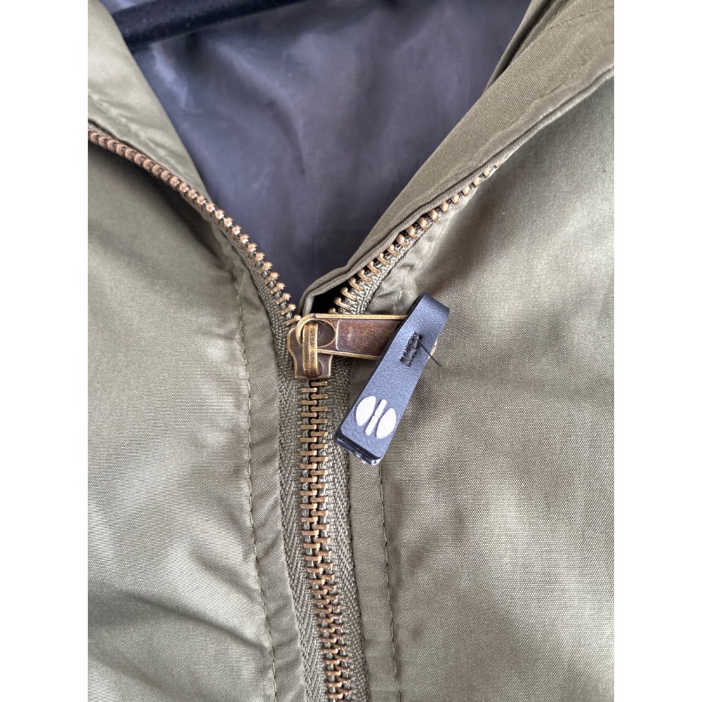 Holloway Womens Olive Green Bomber Jacket Coat Knit Hem Arm Pouch 229732 Small - Picture 9 of 16